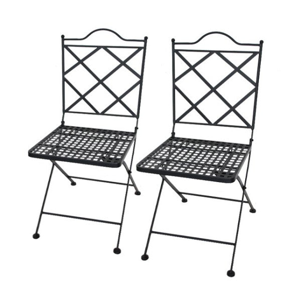 Set of 2 folding Taormina chairs 90x41.5 cm