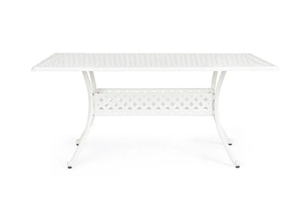 Rectangular outdoor table Ivrea white 90x160 cm