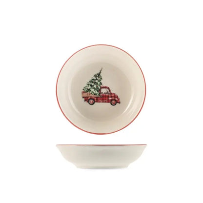 Coppetta in porcellana natalizia 14 cm - 1 pezzo assortito