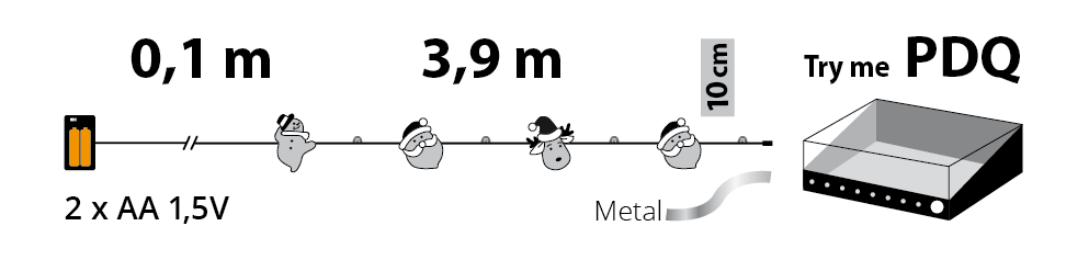 Catena decorativa 4m con 40 MicroLED