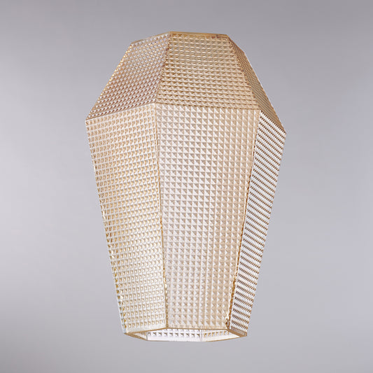 diffusore in vetro soffiato ambra con decoro in rilievo H.27 - Ø20