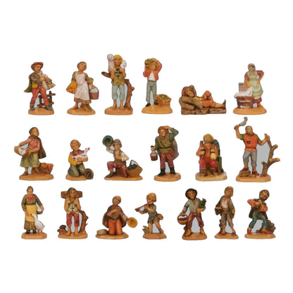 Pastore semplice effetto legno per presepe H6 cm – 1 pezzo assortito