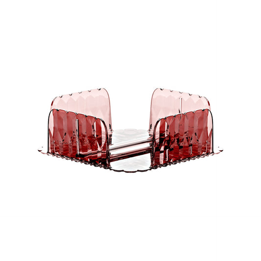 Horizontal Vanity napkin holder in mauve color 20 x 20 x H 7.3 cm