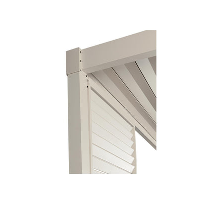 Pérgola Bizzotto Garda 3x4 m acero seda con techo de lamas
