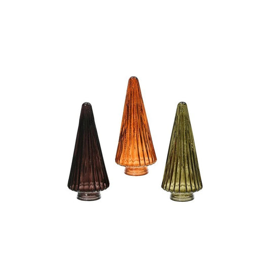Albero decorativo in vetro Ø8.5 × h 20 cm colori assortiti