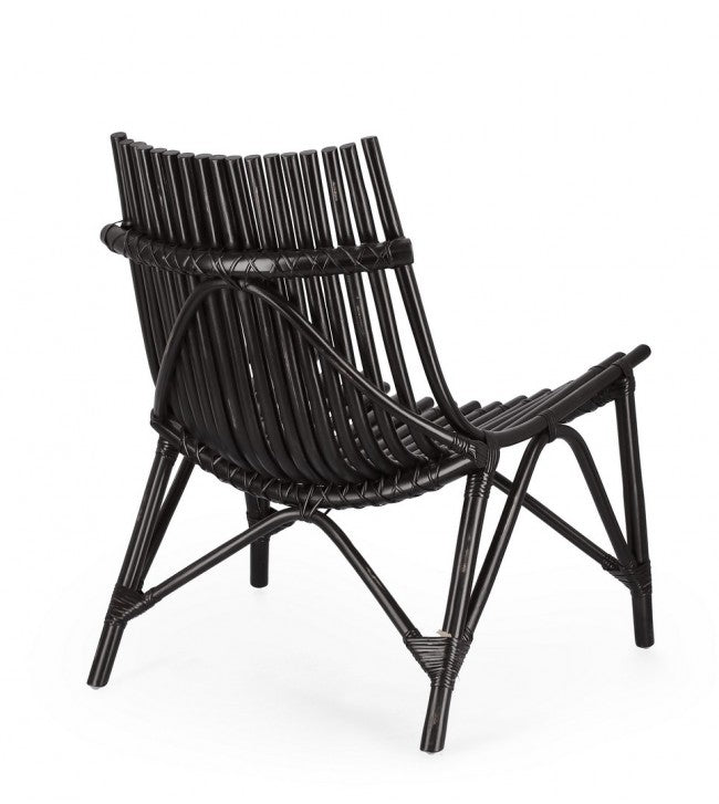 2x Sedia lounge nera 77x80x84h 37.5h1