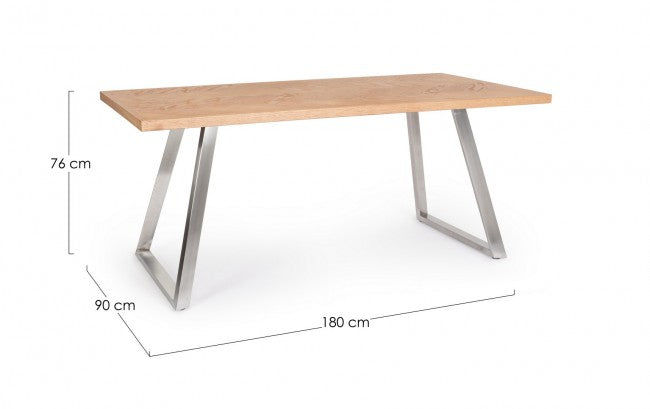 Tavolo 180x90 in legno e acciaio