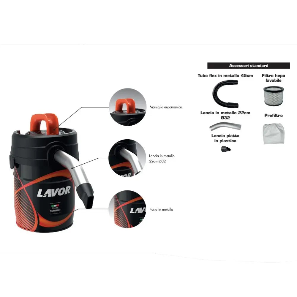 Aspiracenere Lavor Ashley 4.0 – 19 × 19 × 26 cm