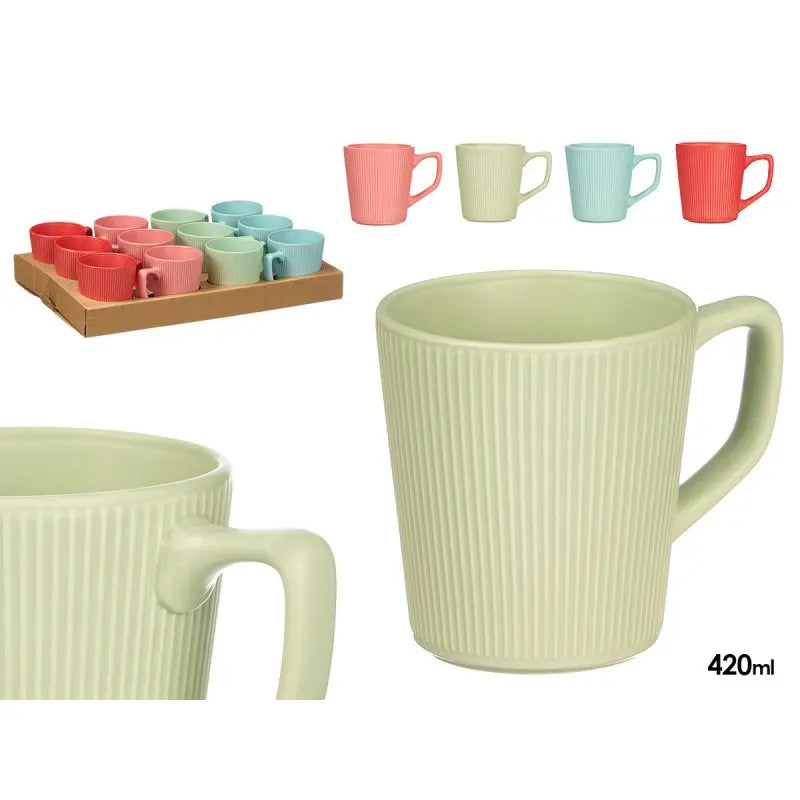 Taza desayuno 9,8x13,5x10,7 cm h colores surtidos