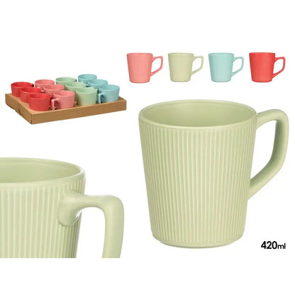 Taza desayuno 9,8x13,5x10,7 cm h colores surtidos