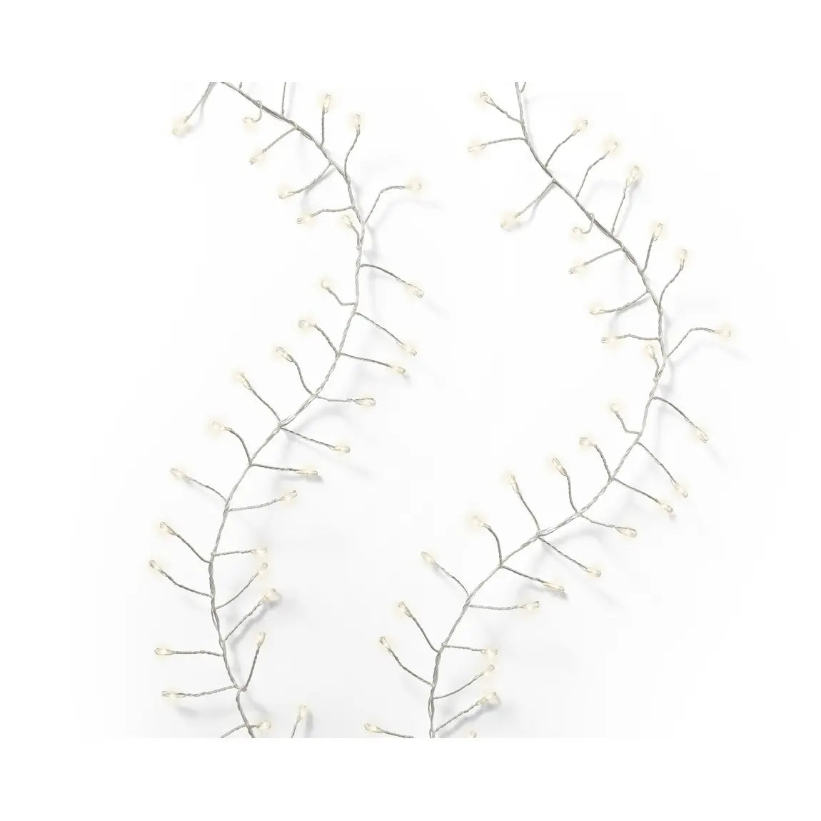 Catena micro LED Compact filo argento luce bianco caldo da esterno 18 m