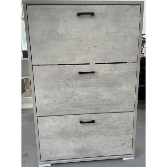 SCARPIERA 3 ANTE IN KIT COL CEMENTO MELAMINICO DA 18MM 180X720X1100HMM