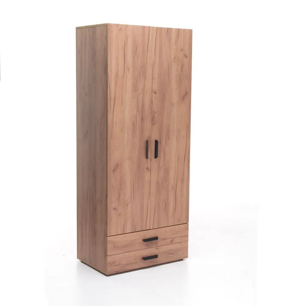 Kleiderschrank London Eiche 2 Türen mit 2 Schubladen 80x50xh.193 cm