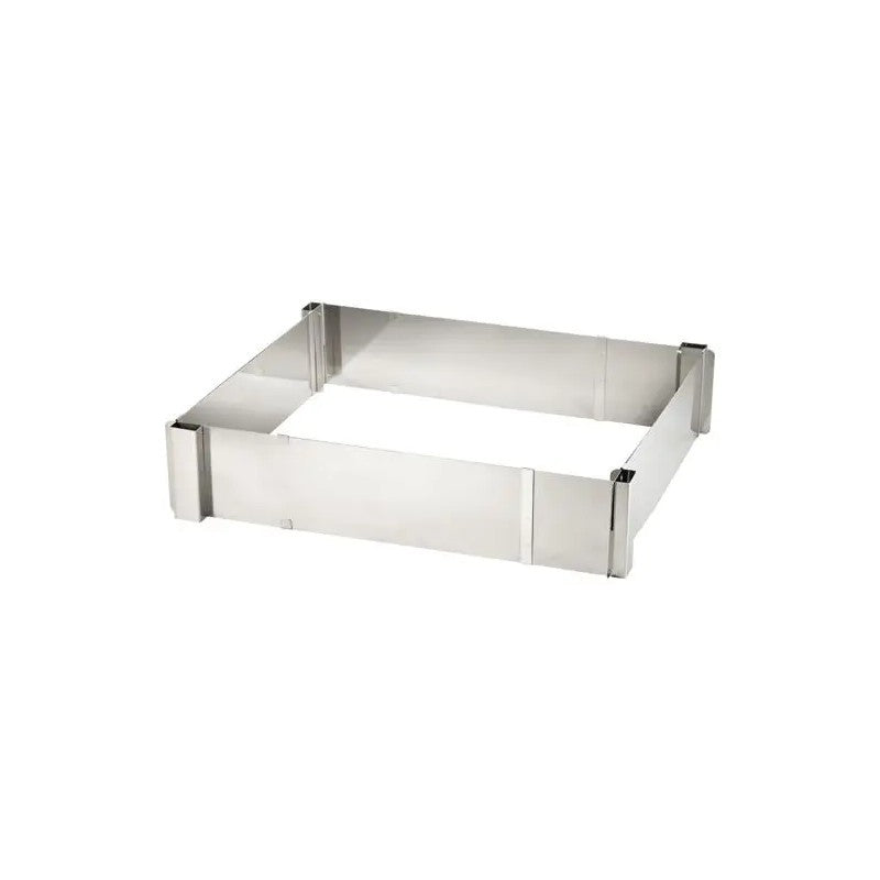 Anello torte quadrato regolabile 24-46 cm