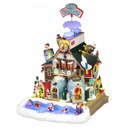 Lemax Oasi termale di Babbo Natale 23,8 × 28,2 × H33,3 cm con adattatore