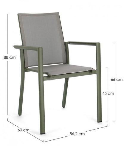 4x C-Br Konnor Green Chair