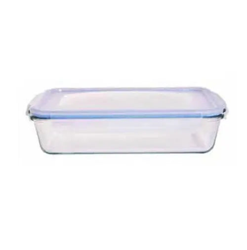 Contenitore ermetico rettangolare in vetro 2200 ml 32×19,5 cm