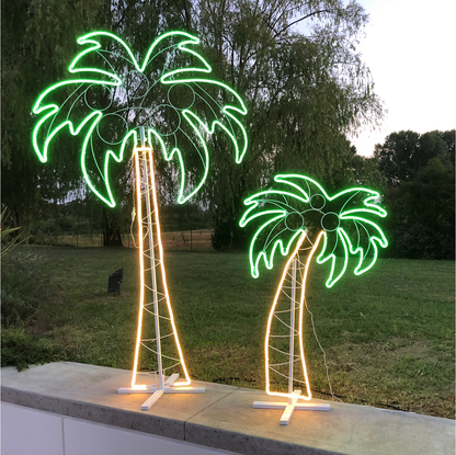 Neon bifacciale 120xH200 cm bianco e verde