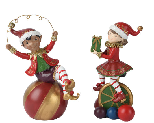 Elf in Poliresina Red 13.5x10x18cm