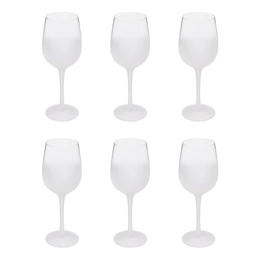 Set mit 6 mattierten Weingläsern 38 cl