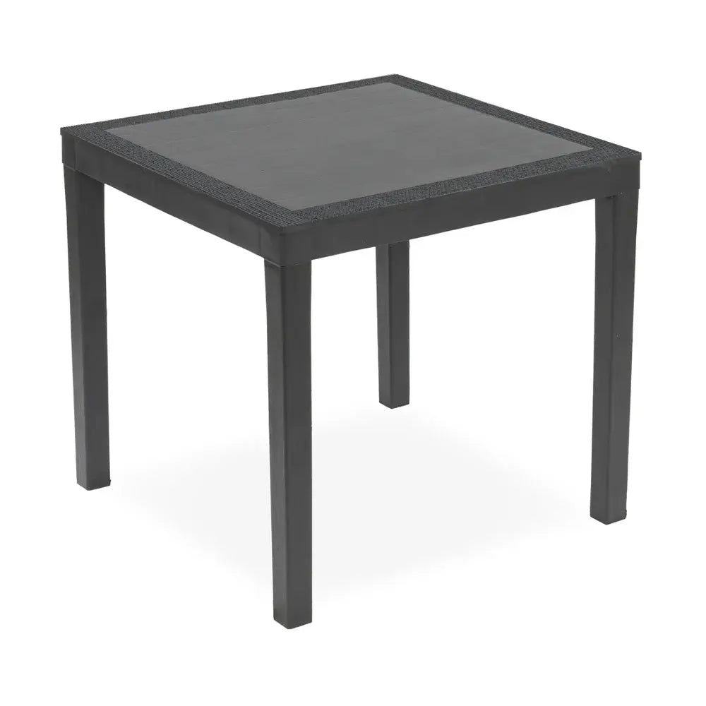 Anthrazitfarbener Ago-Harztisch 78x78x73h