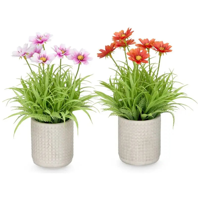 Cement vase for flowers 18 x 18 x 23 h assorted colours