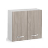 Modular Kitchen Wall Cabinet White with 2 Doors Elm 80x30xH 72