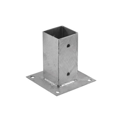 Quadratischer Glashalter 9x9 cm zur Befestigung auf Beton