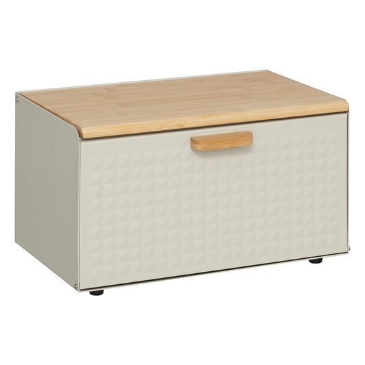 Sensia bread box in bamboo and matching metal