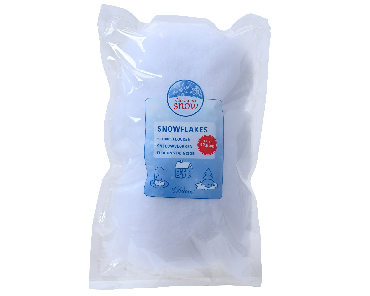 Faux snow bag 25x16x4 cm white