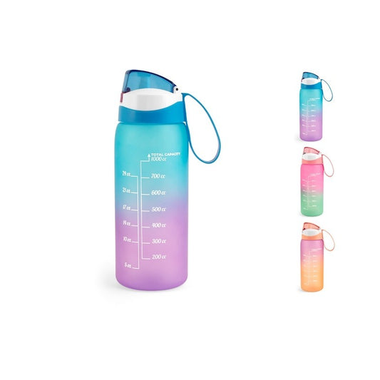 1 L motivational PC bottle in assorted colours