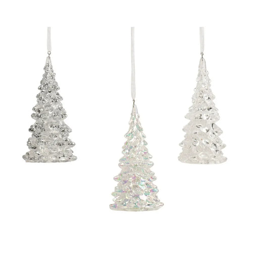 Decorazione per albero di Natale in resina trasparente H12 cm
