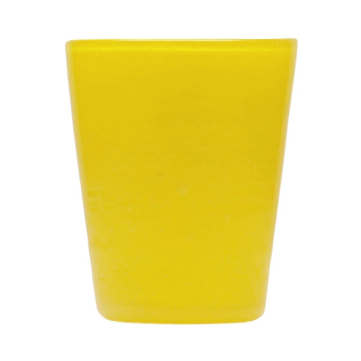 Originales Erinnerungsglas aus massivem, mundgeblasenem Glas, 0,25 l, gelb